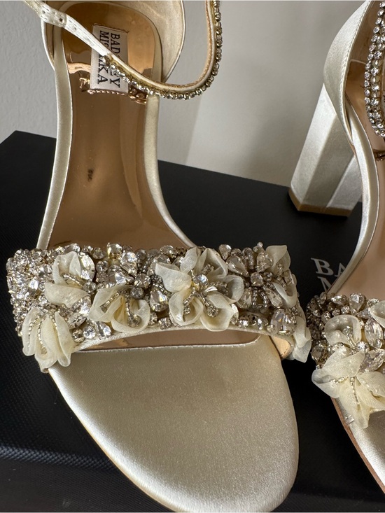 Badgley Mischka Shoes - * New In Box * Badgley Mischka Finesse Satin Pumps w/ Crystals Size 7.5
